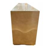 Vintage Long Chic Lacquered Console Table Karl Springer Style