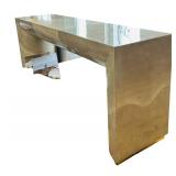 Vintage Long Chic Lacquered Console Table Karl Springer Style