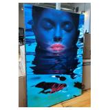 Vibrant Advertising Board Lady Submerged in Water