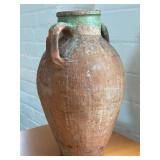 Vintage Two Handled Turkish Terracotta Vase / Pottery Clay Pot