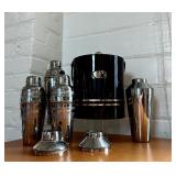 Vintage Ice Bucket and Cocktail Shakers