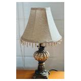 Stylish Petite Lamp with Beaded Lampshade