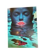 Vibrant Advertising Board Lady Submerged in Water