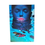 Vibrant Advertising Board Lady Submerged in Water