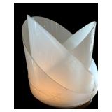 Vintage Carlo Nason for Mazzega Mid Century Modern Modular White Table Lamp, 1960s