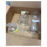 Lot of Specialty Glass Chamber, 24/40 & 14/35 Top Connecters