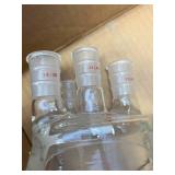 Lot of Specialty Glass Chamber, 24/40 & 14/35 Top Connecters