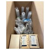 Assorted Science BOX - $100 Retail Value - Filter Paper, Graduated Cylinders, Clamps, Vials, Test Tubes, Lab Gas Valve
