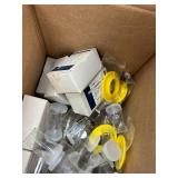 Assorted Science BOX - $100 Retail Value - Connecting Tubes, Cylinder Markers, Jars with tops, Test Tubes, Jars, Test Tubes