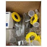 Assorted Science BOX - $100 Retail Value - Connecting Tubes, Cylinder Markers, Jars with tops, Test Tubes, Jars, Test Tubes