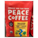 TROL - Set of 2 Peace Coffee, Twin Cities Signature Blend, Dark Roast, Ground Coffee, 20 oz Bags