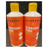 Set of 2 Alaffia Everyday Shea Body Lotion 16 fl oz, Unscented