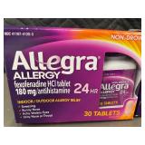 Allegra Allergy Relief Non-Drowsy Fexofenadine Tablets, 30 Count (2 Packs)