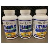 Set of 3 Vitamin C Dietary Supplements 1000mg - 120 Tablets Each
