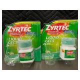 Zyrtec Allergy Liquigels with Cetirizine HCl - 2 Packs (24 Capsules Total)