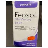 3 Bottles of Feosol Bifera Iron Supplement, 30 Caplets Each