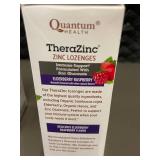 Set of 2 Boxes Quantum Health TheraZinc Elderberry Raspberry Lozenges