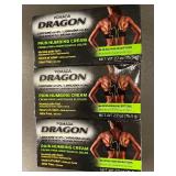 Lot of 3 Dragon Pain Numbing Creams with Lidocaine HCl 4%