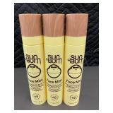 Set of 3 Sun Bum Face Mist Sunscreen SPF 45, 3.4 fl oz