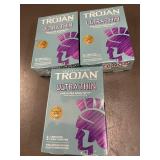Set of 3 Boxes of Trojan Ultra Thin Condoms