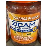 Set of 3 Zicam Cold Remedy Medicated Fruit Drops Orange Flavor