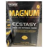Lot of 4 Trojan Magnum Ecstasy Large Size Condoms