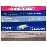 Set of 4 Benadryl Allergy LIQUI-GELS Dye-Free 24 Capsules Each