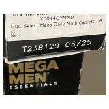 GNC Mega Men Essentials Multivitamin, 2 Boxes of 60 Caplets Each