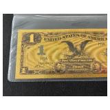 24K Gold $1 Dollar Silver Certificate
