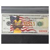 Kobe Bryant $100 Dollar Silver Note