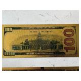 24K Gold Marvel Character $100 Dollar Bills