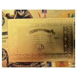 24K Gold Marvel Character $100 Dollar Bills