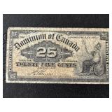 1900 Canada 25 Cent Fractional Currency