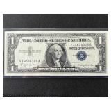 1957 B Blue Seal $1 Dollar Silver Certificate Uncirculated