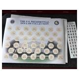 Presidential Dollar Coin Collection Box and 4 Coins