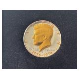 1976-D Kennedy Half Dollar Gold Layered Epoxy Coated
