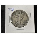 1938 Walking Liberty Half Dollar