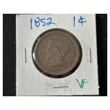 1852 Braided Hair Cent