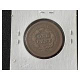 1852 Braided Hair Cent