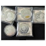 Silver Layered Medallions