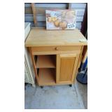 Kitchen Cart on Wheels with Lift up side and Popover Pan