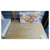 Kitchen Cart on Wheels with Lift up side and Popover Pan
