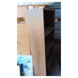 Entertainment Center, Wood Shelf, Small Shelf on Wheels and Metal Shelf