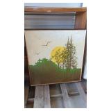 Large Square Scenic Painted Picture