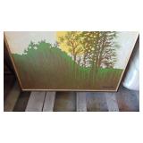 Large Square Scenic Painted Picture