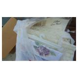 Storage Footstool, Twin Blow Up Mattress, Pillows and Sheets