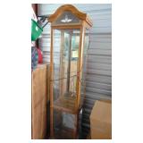 Tall Lighted Curio with Glass Shelfs