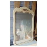 Vintage White Long Chest and Mirror