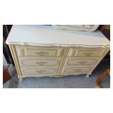 Vintage White Long Chest and Mirror