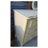 Vintage White Long Chest and Mirror